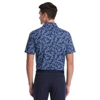 Callaway Mens Chev Botanical Golf Polo, Dark Blue