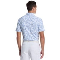 Callaway Mens Chev Botanical Golf Polo, Light Blue
