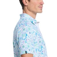 Callaway Nautical Conversation Golf Polo, White