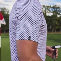 Callaway TM Golf Printed Polo, Light Blue