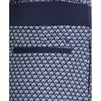 Callaway Womens Sleeveless Scarf Geo Rib Collar Polo, Dark Blue