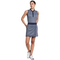 Callaway Womens Scarf Geo 17in Asymmetrical Golf Skort, Dark Blue