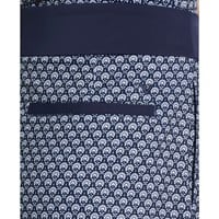 Callaway Womens Scarf Geo 17in Asymmetrical Golf Skort, Dark Blue