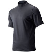 TGW Mens Solid Performance Golf Mock, Black