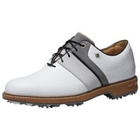 FootJoy Mens Premier Series Packard LX Golf Shoes - Previous Season Style, White/Grey