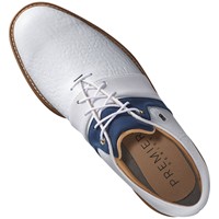 FootJoy Mens Premier Series Packard LX Golf Shoes - Previous Season Style, White/Navy