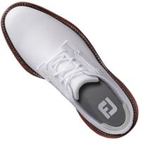 FootJoy Mens Traditions Blucher Golf Shoes - Previous Season Style, White/Red
