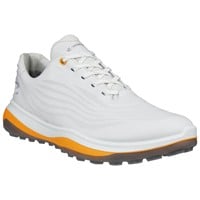 ECCO Mens LT1 Golf Shoes, White/Orange