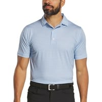 FootJoy Mens Stellar Print Lisle Golf Polo, Blue