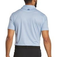 FootJoy Mens Stellar Print Lisle Golf Polo, Blue