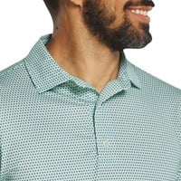 FootJoy Mens Stellar Print Lisle Golf Polo, Green