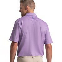 FootJoy Mens Stellar Print Lisle Golf Polo, Purple