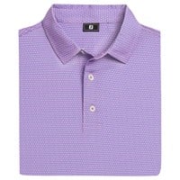 FootJoy Mens Stellar Print Lisle Golf Polo, Purple