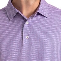 FootJoy Mens Stellar Print Lisle Golf Polo, Purple