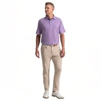 FootJoy Mens Stellar Print Lisle Golf Polo, Purple