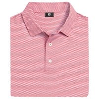 FootJoy Mens Stellar Print Lisle Golf Polo, Red