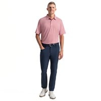 FootJoy Mens Stellar Print Lisle Golf Polo, Red