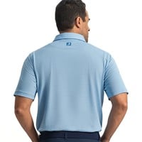 FootJoy Mens Multistripe Stretch Pique Golf Polo, Navy