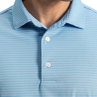 FootJoy Mens Multistripe Stretch Pique Golf Polo, Navy