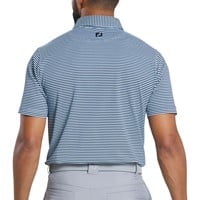 FootJoy Mens Multistripe Stretch Pique Golf Polo, Navy