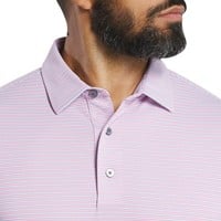 FootJoy Mens Multistripe Stretch Pique Golf Polo, Pink