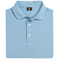 FootJoy Mens Multistripe Stretch Pique Golf Polo, Navy