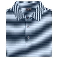 FootJoy Mens Multistripe Stretch Pique Golf Polo, Navy