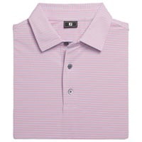 FootJoy Mens Multistripe Stretch Pique Golf Polo, Pink