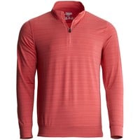 The Weather Co Men's Variegated 1/4 Zip Golf Pullover, Red
