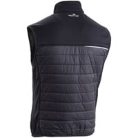 The Weather Co Men's Quilted Golf Vest, Black/Silver