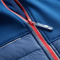 The Weather Co Men's Quilted Golf Vest, Navy/Red