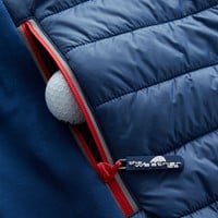 The Weather Co Men's Quilted Golf Vest, Navy/Red