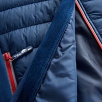 The Weather Co Men's Quilted Golf Vest, Navy/Red