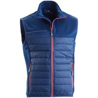 The Weather Co Men's Quilted Golf Vest, Navy/Red