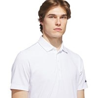 adidas Mens Ultimate 365+ Go-To Print Golf Polo, White/Grey