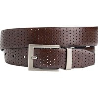 TGW Mens Players Perforated Reversible Golf Belt, Black/Brown