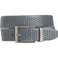 TGW Mens Players Perforated Reversible Golf Belt, White/Grey