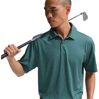 NIKE Men's Dri-FIT Velocity Floral Golf Polo, Olive