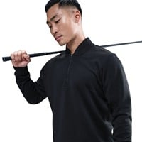 NIKE Men's Velocity 1/2 Zip Golf Pullover, Black