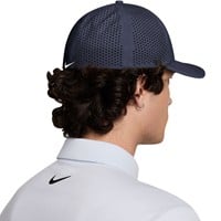 NIKE Dri-FIT Rise Cap Golf Hat, Navy/White