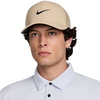 NIKE Dri-FIT Rise Cap Golf Hat, Tan/Black