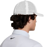NIKE Dri-FIT Rise Cap Golf Hat, White/Black