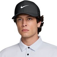 NIKE Dri-FIT Rise Cap Golf Hat, Black/White