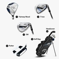 Callaway Junior XJ-1 5-Piece Golf Set w/Stand Bag, Black
