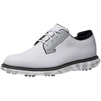 FootJoy Mens Traditions Blucher Golf Shoes - Previous Season Style, White/Grey