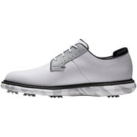 FootJoy Mens Traditions Blucher Golf Shoes - Previous Season Style, White/Grey