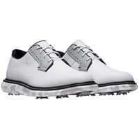 FootJoy Mens Traditions Blucher Golf Shoes - Previous Season Style, White/Grey