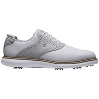 FootJoy Mens Traditions Saddle Golf Shoes - Previous Season Style, White/Grey