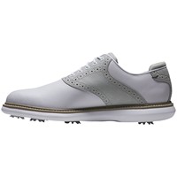 FootJoy Mens Traditions Saddle Golf Shoes - Previous Season Style, White/Grey