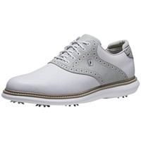 FootJoy Mens Traditions Saddle Golf Shoes - Previous Season Style, White/Grey